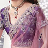 Pink Shimmer handwork Net Saree