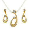Jpearls CZ Oval Necklace Set